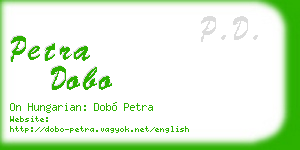 petra dobo business card